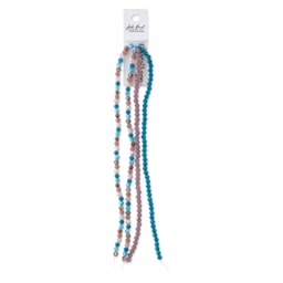 John Bead DIY Designer Glass Bead Strand - Glass Bicone, Purple, 4 mm