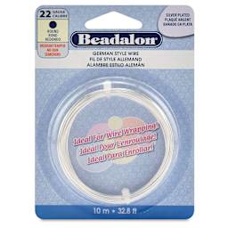 Beadalon German Style Wire - Silver-Plated, 22 Gauge, 0.025" x 33 ft