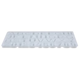 Jewelry Made By Me Alphabet Silicone Mold - Large angled