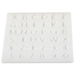 Jewelry Made By Me Alphabet Silicone Mold - Small angled
