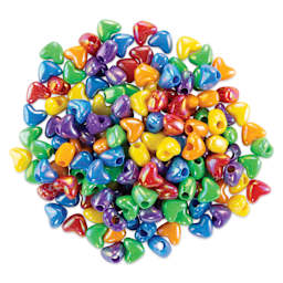 CousinDIY Fun Pack Acrylic Heart Beads - Pkg of 210, Assorted Colors
