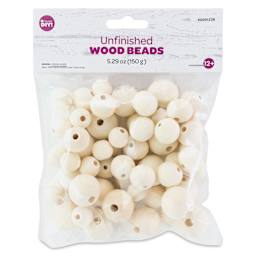 Cousin DIY Unfinished Wood Beads - 5.29 oz Bag packaging
