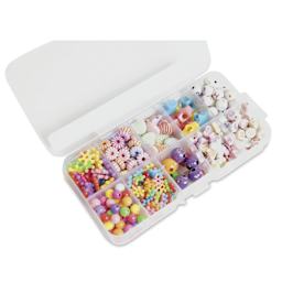 Cousin DIY Fun Pack Assorted Bead Mix Box - open to show contents, angled