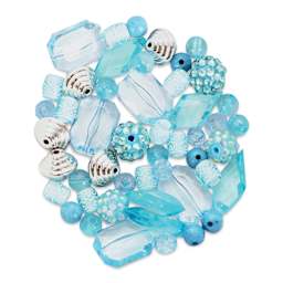 Cousin DIY Fun Pack Acrylic Bead Color Mix - Light Blue contents