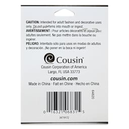 Cousin Jewelry Basics Medium Deco Lobster Claw Clasps - Pkg of 5 back of packaging