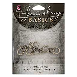 Cousin Jewelry Basics Medium Deco Lobster Claw Clasps - Pkg of 5 front of packaging