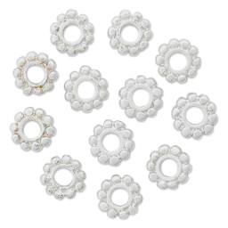 Cousin Plated Silver Elegance Rondelle Beads - Pkg of 12, 5 mm
