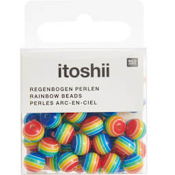 BEADS ROUND 8MM RAINBOW 48PK