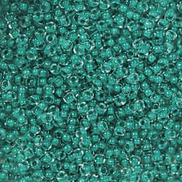 John Bead Terra Intensive Lining Czech Glass Seed Beads - 11/0, Dark Green