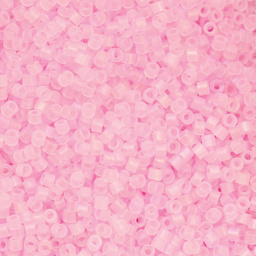 John Bead Cylin 11/0 Matte Macaron Cylindrical Seed Beads - Baby Pink AB