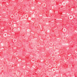 John Bead Cylin 11/0 Ceylon Cylindrical Seed Beads - Dark Crystal Pink Lined, 25g