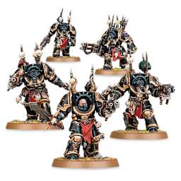 Warhammer 40K Chaos Space Marines Chaos Terminator Squad (constructed and painted)