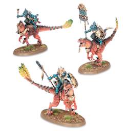 Warhammer Age of Sigmar Seraphon Aggradon Lancers (constructed and painted)
