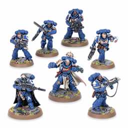 Warhammer Kill Team Starter Set, assembled and painted blue figures