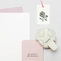 Rico Design Paper Poetry Corner Punch with paper card being punched