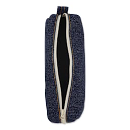 Luddite Canvas Box Pen Case - Denim, open