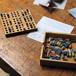 Peace of Mind Wooden Sudoku Game, on desk