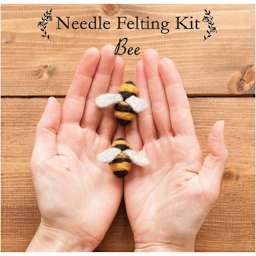 Grey Fox Felting Needle Felting Project Kit - Bee (Finished felted bees)