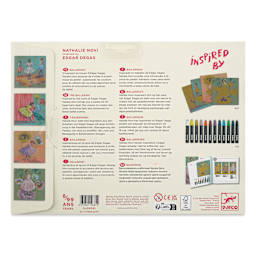 Djeco Inspired By The Ballerina Wax Crayons Kit back of packaging