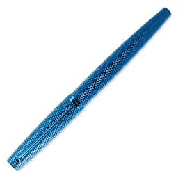 Diplomat Viper Fountain Pen - Blue Guilloche, cap on