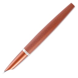 Diplomat Viper Fountain Pen - Brown Guilloche, side view