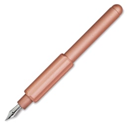 Monteverde Axis Fountain Pen - Matte Champagne, Broad, uncapped (image may show a different size nib)