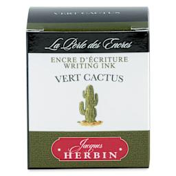 Herbin La Perle des Encres The Jewel of Inks Fountain Pen Ink - Vert Cactus (Cactus Green), 30 ml, front of packaging