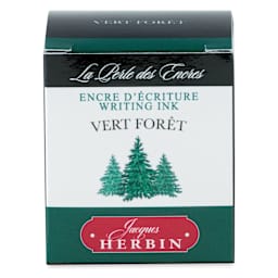 Herbin La Perle des Encres The Jewel of Inks Fountain Pen Ink - Vert Forét (Forest Green), 30 ml, front of packaging