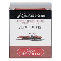 Herbin La Perle des Encres The Jewel of Inks Fountain Pen Ink - Terre de Feu (Land of Fire), 30 ml, front of packaging