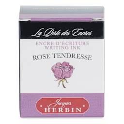 Herbin La Perle des Encres The Jewel of Inks Fountain Pen Ink - Rose Tendresse (Tender Rose), 30 ml, front of packaging