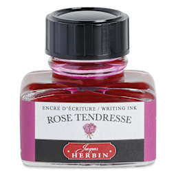 Herbin La Perle des Encres The Jewel of Inks Fountain Pen Ink - Rose Tendresse (Tender Rose), 30 ml