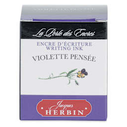 Herbin La Perle des Encres The Jewel of Inks Fountain Pen Ink - Violette Pensée (Pansy Violet), 30 ml, front of packaging