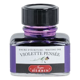 Herbin La Perle des Encres The Jewel of Inks Fountain Pen Ink - Violette Pensée (Pansy Violet), 30 ml