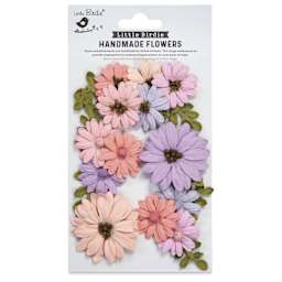 Little Birdie Fairy Garden Paper Flowers - Fairy Sparkle, Pkg of 5 - front of packaging