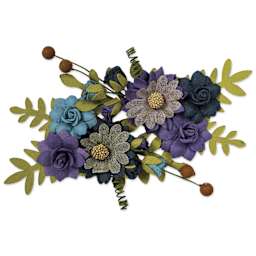 Little Birdie Fairy Rosa Paper Flowers - Purple Passion, Pkg of 2