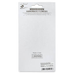 Little Birdie Renae Paper Flowers - Vivid Palette, Pkg of 27 - back of packaging