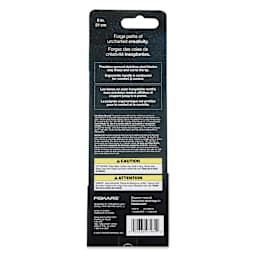 Fiskars Explore Collection Metallic Scissors - Blue Expanse, 8" - back of packaging