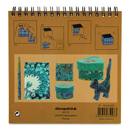 DecoPatch Paper DecoPad - Blue, 6" x 6", back