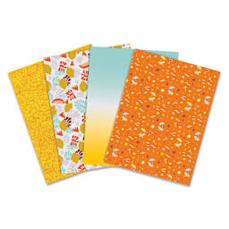 Decopatch Mix & Patch Paper Assortment - Set of 4, Good Glow, 30 cm x 40 cm
