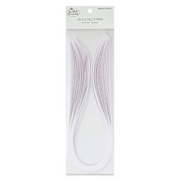 Quilled Creations Premium Quilling Paper - Pkg of 50, Bright White, 1/8" front of packaging
