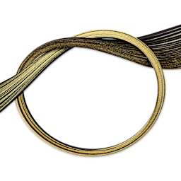 Quilled Creations Metallic Edge Gilded Quilling Paper - Pkg of 30, Gold Edge, Black, 1/8"