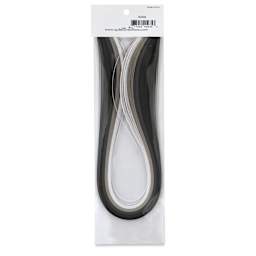 Quilled Creations Mixed Quilling Papers - Grey Shades, Pkg of 100, back of package