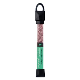  John Bead 8/0 Czech Glass Seed Beads - Transparent Crystal Dark Fuchsia Lined Luster tube