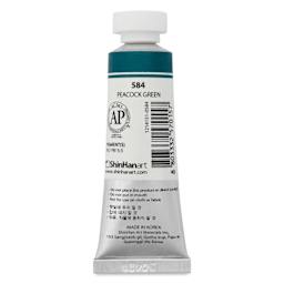 PWC Extra Fine Professional Watercolor - Peacock Green, 15 ml, Tube back