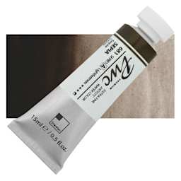 PWC Extra Fine Professional Watercolor - Sepia, 15 ml, Tube and swatch