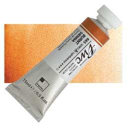 PWC Extra Fine Professional Watercolor - Burnt Sienna, 15 ml, Swatch with Tube and swatch