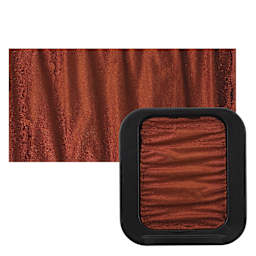 Finetec Premium Watercolor Pan - Brilliant Rust (Pearlescent) pan and swatch