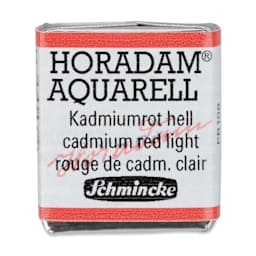 Schmincke Horadam Aquarell Artist Watercolor - Cadmium Red Light, Half Pan
