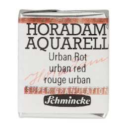 Schmincke Horadam Aquarell Watercolor - Urban Red, Supergranulation, Half Pan