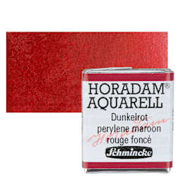 Schmincke Horadam Aquarell Watercolor - Perylene Maroon, Half Pan and swatch